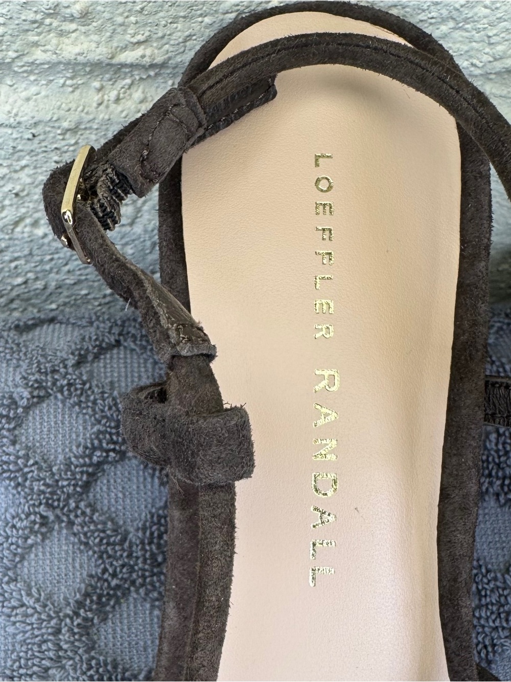 Loeffler Randall Minna Slingback Sandals Brown Suede Size 6.5 - Picture 3 of 8